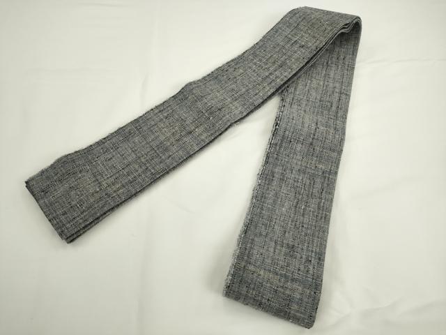 平和屋着物●男性　角帯　紬地　霞文　正絹　逸品　AABK6948pf
