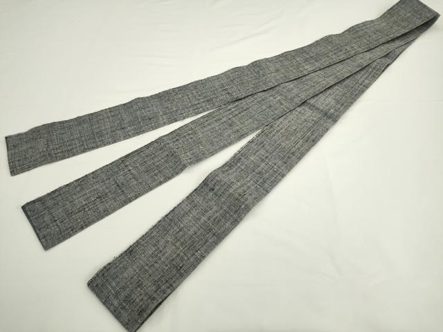 平和屋着物●男性　角帯　紬地　霞文　正絹　逸品　AABK6948pf