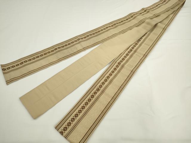 平和屋着物●男性　本場筑前博多織　角帯　献上　正絹　逸品　AABK6949pf