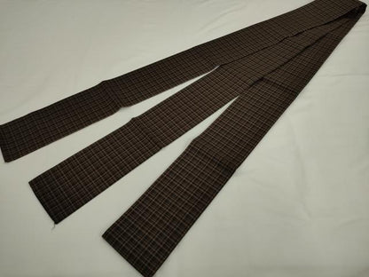 平和屋着物●男性　角帯　格子　正絹　逸品　AABK6950pf