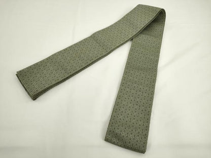 平和屋着物●男性　本場筑前博多織　角帯　七宝花文　正絹　逸品　AABK6955pf