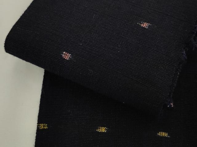 平和屋着物●男性　角帯　紬地　霞文　正絹　逸品　AABK6958pf