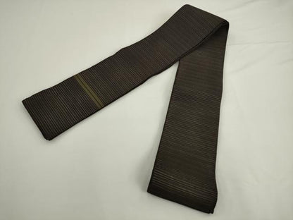 平和屋着物●男性　角帯　横段文　正絹　逸品　AABK6960pf