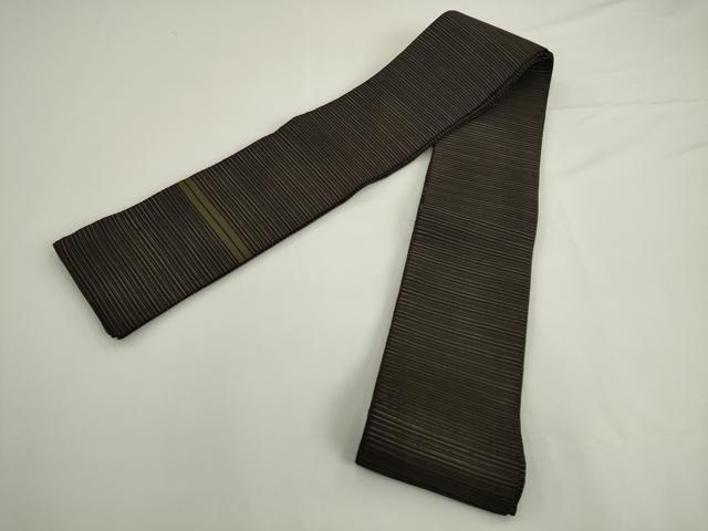 平和屋着物●男性　角帯　横段文　正絹　逸品　AABK6960pf