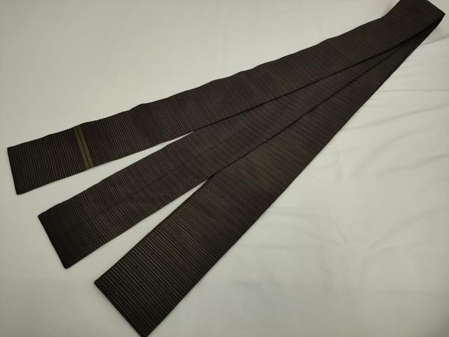 平和屋着物●男性　角帯　横段文　正絹　逸品　AABK6960pf