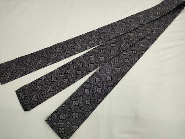 平和屋着物●男性　角帯　紬地　蜀江花文　正絹　逸品　AABK6961pf