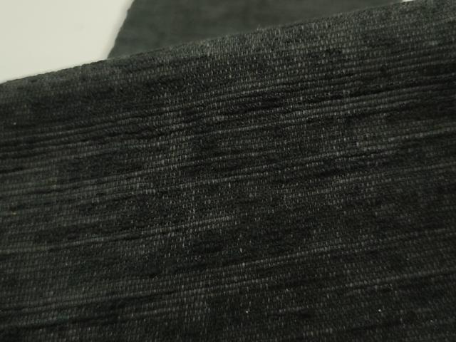 平和屋着物●男性　角帯　一重帯　紬地　霞文　黒地　正絹　逸品　AABK6963pf