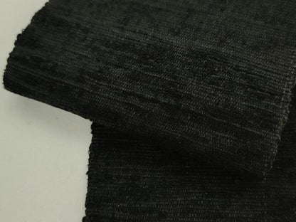 平和屋着物●男性　角帯　一重帯　紬地　霞文　黒地　正絹　逸品　AABK6963pf