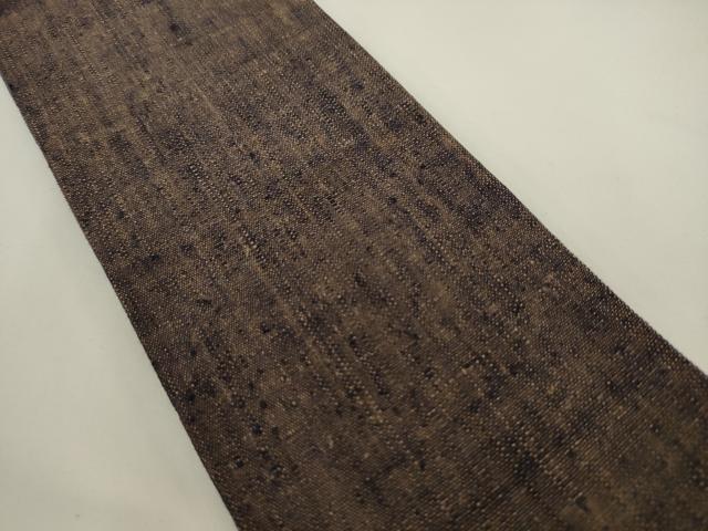 平和屋着物●男性　両面角帯　紬地　霞文　正絹　逸品　AABK6966pf