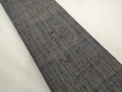 平和屋着物●男性　両面角帯　紬地　霞文　正絹　逸品　AABK6966pf