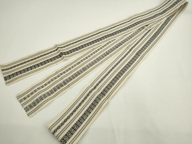 平和屋着物●男性　本場筑前博多織　角帯　一重帯　献上　正絹　逸品　AABK6967pf