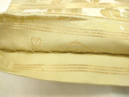 平和屋着物●西陣　川島織物　六通柄　本袋帯　飾花文　金糸　正絹　逸品　AABK6974pf