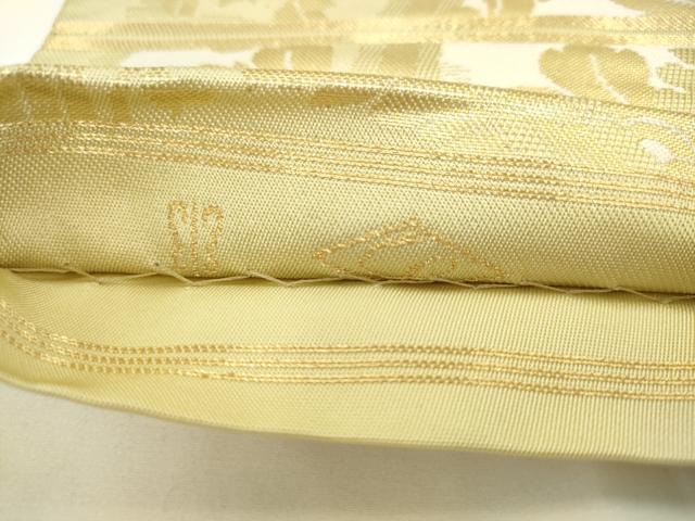 平和屋着物●西陣　川島織物　六通柄　本袋帯　飾花文　金糸　正絹　逸品　AABK6974pf