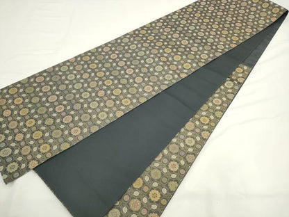 平和屋着物●西陣織　陰山織物謹製　箔屋清兵衛　六通柄袋帯　飾花文　金糸　正絹　逸品　AABK6977pf