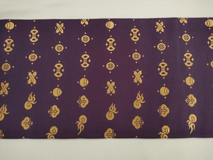 平和屋着物●龍村美術織物　九寸名古屋帯　宝珠　デザイン仙アート　大谷己津彦　金糸　正絹　逸品　AABK6980pf
