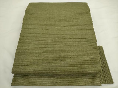 平和屋着物●八寸名古屋帯　信州紬　色無地　草色　正絹　逸品　AABK6981pf