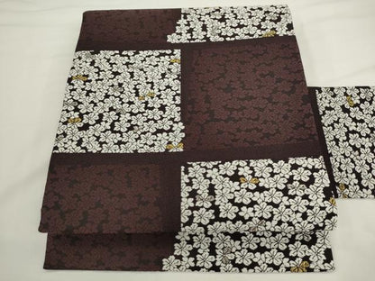 平和屋着物●九寸名古屋帯　唐織　花尽くし　金銀糸　正絹　逸品　AABK6994pf