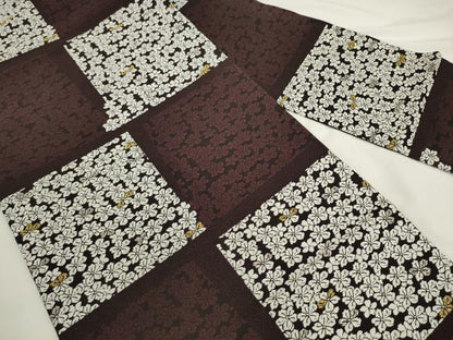 平和屋着物●九寸名古屋帯　唐織　花尽くし　金銀糸　正絹　逸品　AABK6994pf