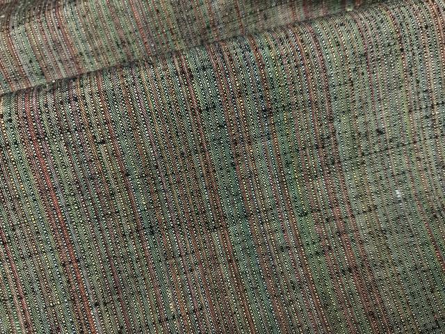 平和屋着物●結城紬　間道　証紙付き　正絹　逸品　未使用　AABK7001ph
