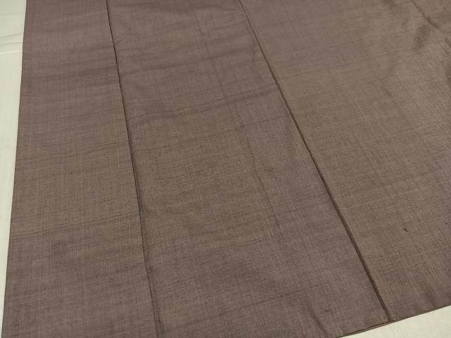 平和屋着物●結城紬　色無地　鳩羽鼠色　正絹　逸品　AABK7004ph