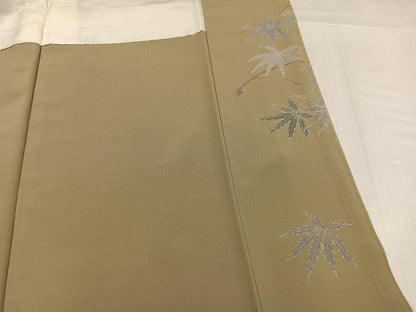 平和屋着物●十日町　加賀草木友禅の第一人者　田村哲彦　訪問着　飛鳥草花文　正絹　逸品　AABK7012ph