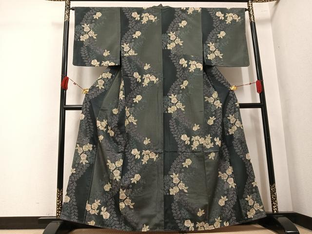 平和屋着物●本場大島紬　染大島　辻が花　正絹　逸品　未使用　AABK7016ph
