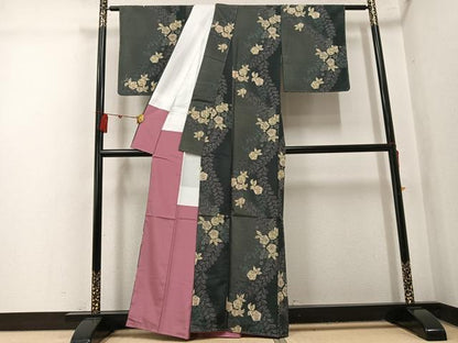 平和屋着物●本場大島紬　染大島　辻が花　正絹　逸品　未使用　AABK7016ph
