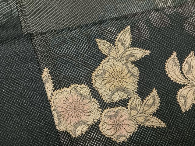 平和屋着物●本場大島紬　染大島　辻が花　正絹　逸品　未使用　AABK7016ph