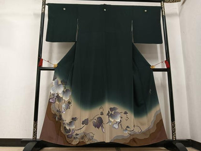 平和屋着物●染色作家　津室朱光　色留袖　瓢箪　暈し染め　金銀彩　正絹　逸品　AABK7019ph