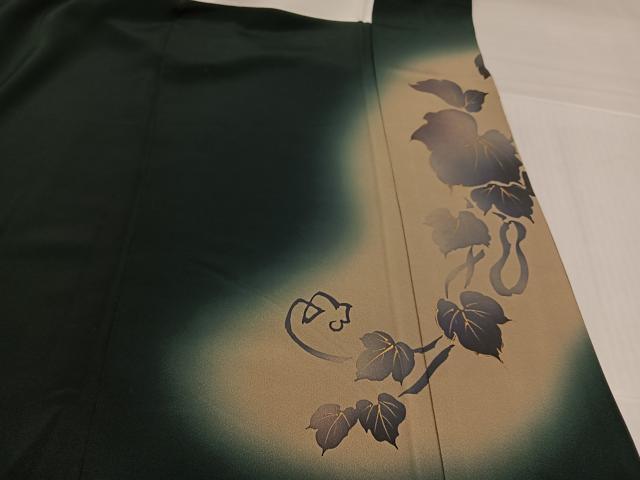 平和屋着物●染色作家　津室朱光　色留袖　瓢箪　暈し染め　金銀彩　正絹　逸品　AABK7019ph