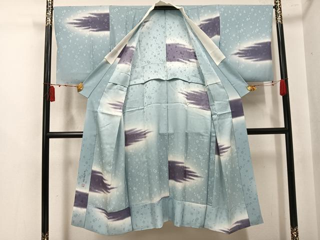 平和屋着物●長襦袢　無双仕立て　桜地紋　暈し染め　正絹　逸品　AABK7026ph