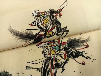 平和屋着物●訪問着　手描き　人物風景文　正絹　逸品　AABK7029ph