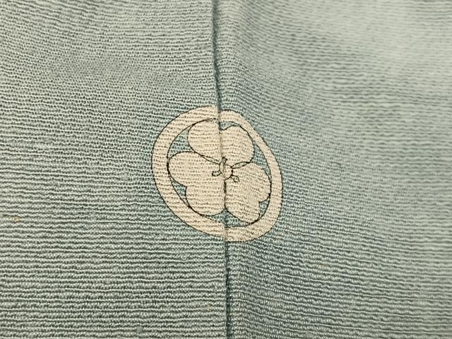 平和屋着物●上質な小紋　霞文　お召縮緬　正絹　逸品　AABK7030ph