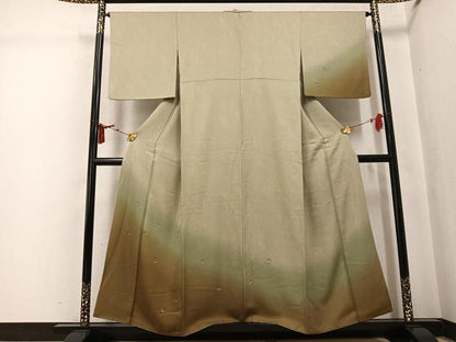 平和屋着物●訪問着　手描き　水玉　暈し染め　正絹　逸品　AABK7031ph