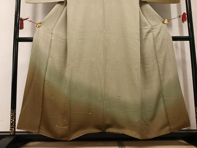 平和屋着物●訪問着　手描き　水玉　暈し染め　正絹　逸品　AABK7031ph