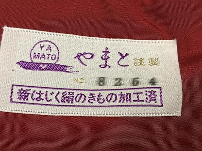 平和屋着物●豪華振袖　手描き　女人几帳花文　暈し染め　銀彩　やまと誂製　正絹　逸品　AABK7033ph