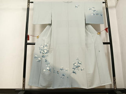 平和屋着物●訪問着　友禅　作家物　枝花文　暈し染め　正絹　逸品　AABK7034ph