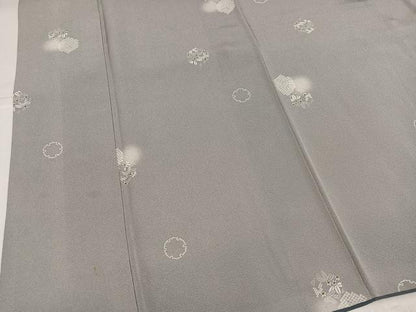 平和屋着物●上質な小紋　雪輪花文　ほたる暈し　正絹　逸品　AABK7038ph