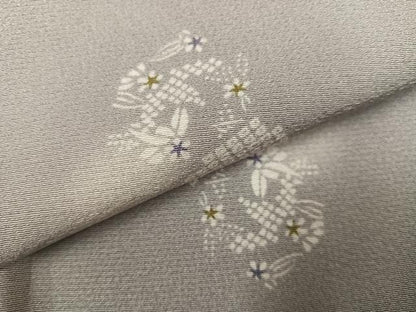 平和屋着物●上質な小紋　雪輪花文　ほたる暈し　正絹　逸品　AABK7038ph