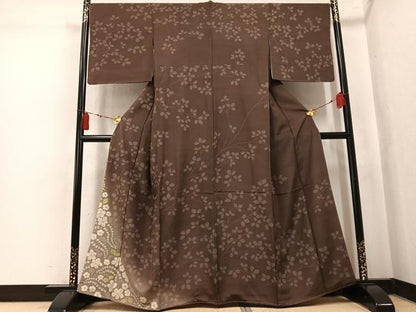平和屋着物●訪問着　紬地　辻が花　暈し染め　ますいわ屋扱い　正絹　逸品　未使用　AABK7039ph