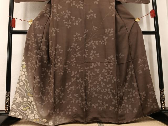 平和屋着物●訪問着　紬地　辻が花　暈し染め　ますいわ屋扱い　正絹　逸品　未使用　AABK7039ph