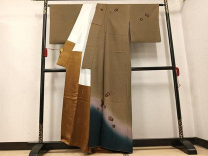 平和屋着物●世界的友禅作家　千地泰弘　訪問着　梅　暈し染め　正絹　逸品　AABK7040ph