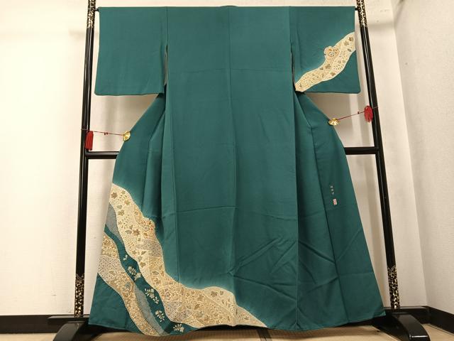 平和屋着物●越後十日町の一流染匠　桐屋・翠山工房　訪問着　纐纈師　辻が花　絞り　暈し染め　やまと誂製　正絹　逸品　AABK7041ph