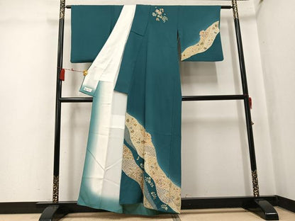 平和屋着物●越後十日町の一流染匠　桐屋・翠山工房　訪問着　纐纈師　辻が花　絞り　暈し染め　やまと誂製　正絹　逸品　AABK7041ph