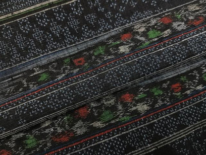 平和屋着物●結城紬　花唐草文　正絹　逸品　AABK7042ph