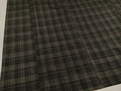 平和屋着物●上質な紬　格子　正絹　逸品　AABK7045ph