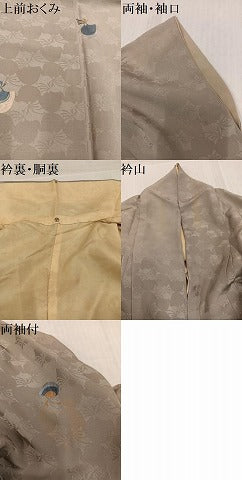 平和屋着物●訪問着　刺繍　抽象文　正絹　逸品　AABK7051ph