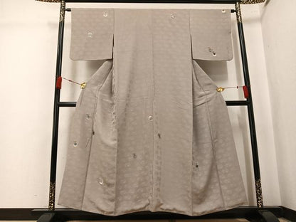 平和屋着物●訪問着　刺繍　抽象文　正絹　逸品　AABK7051ph