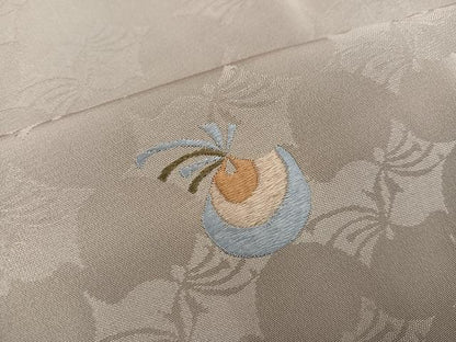 平和屋着物●訪問着　刺繍　抽象文　正絹　逸品　AABK7051ph