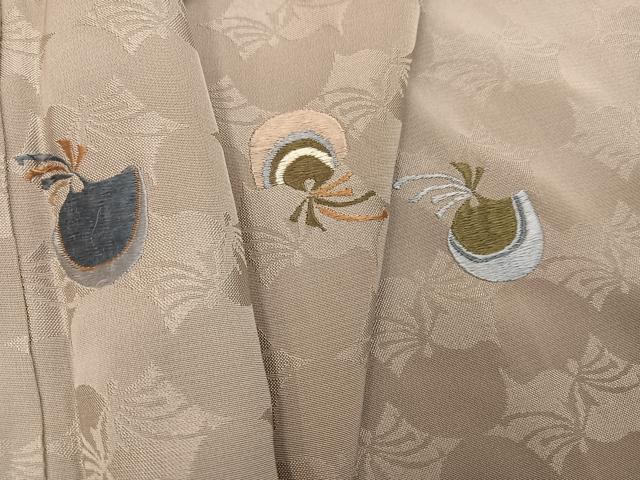 平和屋着物●訪問着　刺繍　抽象文　正絹　逸品　AABK7051ph